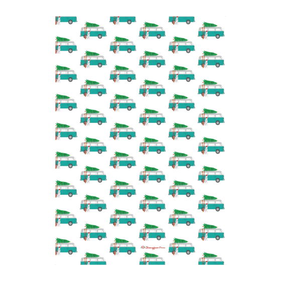 Holiday Turq Bus – Wrapping Paper WH47
