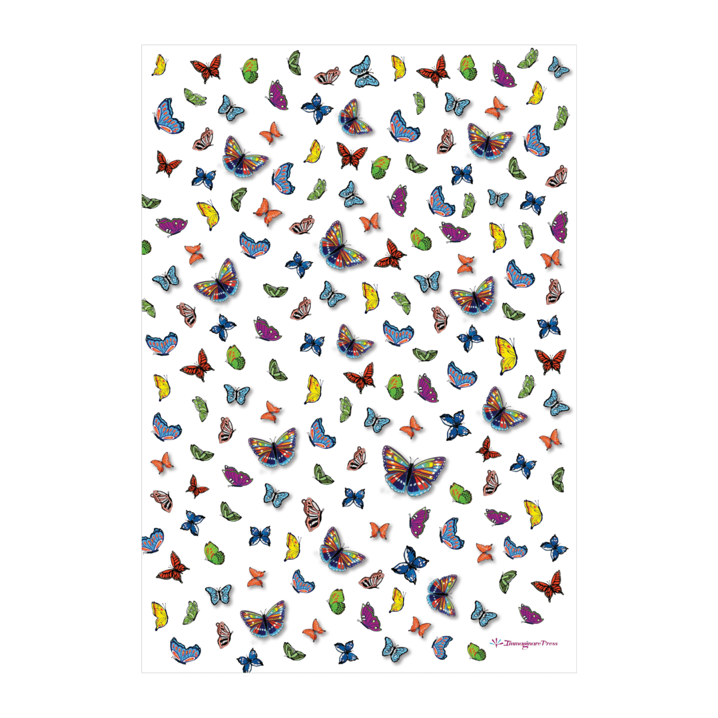 Butterfly Wrapping Paper Immaginare Press 0562